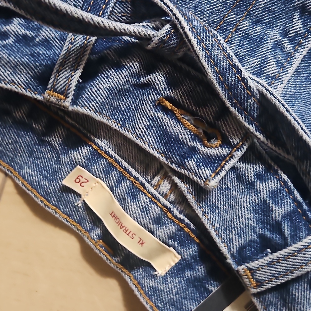 Levi's - XL Straight Jeans Sizs 29 Demim Mid-rise - Picture 6 of 7